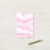 Festive roze wolken post-it® notes (Op bureau)