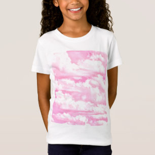 Festive roze wolken t-shirt