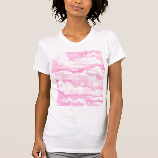 Festive roze wolken t-shirt (Voorkant)