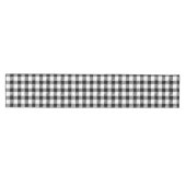 Festive Rustic Black White Gingham Pset Pattern Medium Tafelloper (Horizontaal)