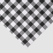 Festive Rustic Black White Gingham Pset Pattern Tissuepapier (Detail)