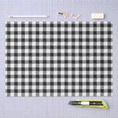 Festive Rustic Black White Gingham Pset Pattern Tissuepapier (Craft)