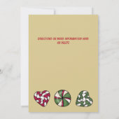 Festive Rustic Gnome Cookies Snoep kerstfeest Kaart (Achterkant)