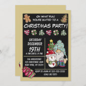 Festive Rustic Gnome Cookies Snoep kerstfeest Kaart (Voorkant / Achterkant)