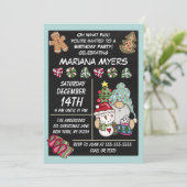 Festive Rustic Gnome kerstavond Kaart (Staand voorkant)