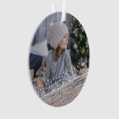 Festive Rustic Wood Stars Kerstmis Keepomwille Fot Ornament (voorkant)