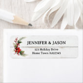 Festive Rustige Wood met kerstcadeaulabel Etiket (Insitu)