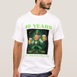 Festive Saint Patrick's 40th Birthday Fabulous T-shirt