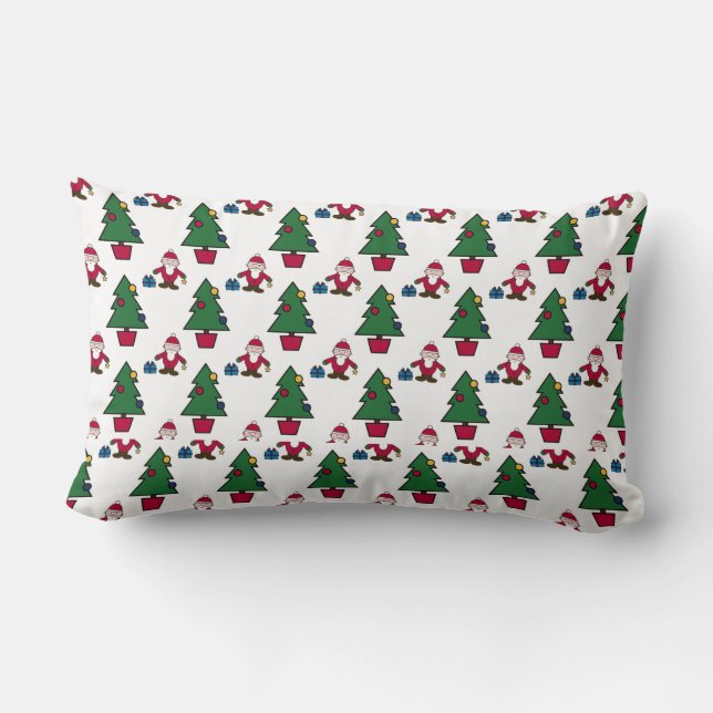 Festive Santa Christmas Pillow Kussen (Achterkant)