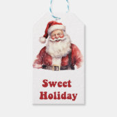 Festive Santa Claus étiquettes de vacances pour le (Devant)