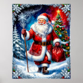 Festive Santa Claus Poster (Voorkant)