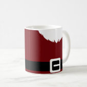 Festive Santa Claus Red Suit Jacket and Belt Koffiemok (Voorkant rechts)