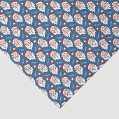 Festive Santa Claus Red White en Blue Kerstmis Tissuepapier (Detail)