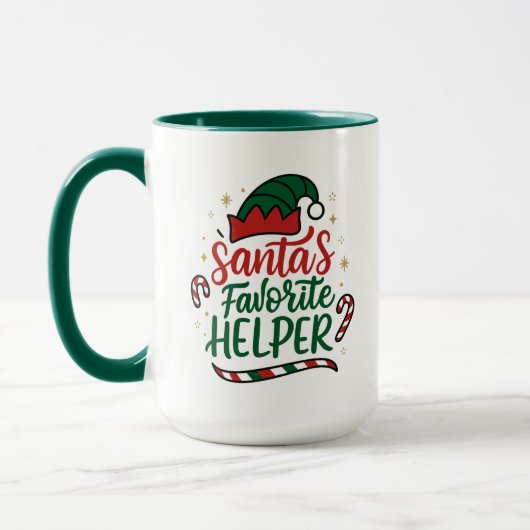 Festive Santa Helper Christmas Combo Mug (Gauche)