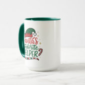 Festive Santa Helper Christmas Combo Mug (Devant gauche)
