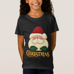 Festive Santa met kerstwoord Art T-shirt