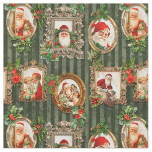 Festive  Santas in  Lijsten met Holly  Stof
