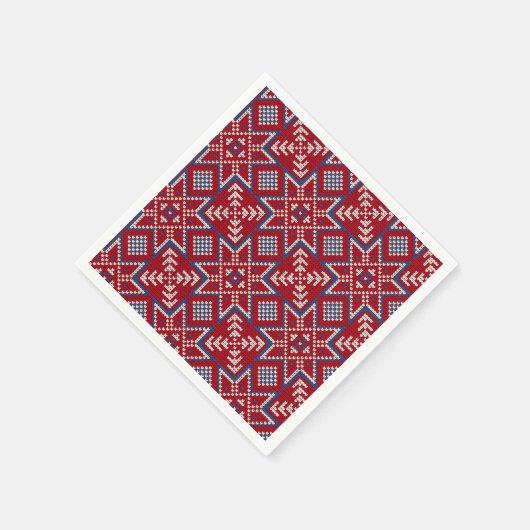 Festive Scandinavian Sweater Pattern Servet (Hoek)