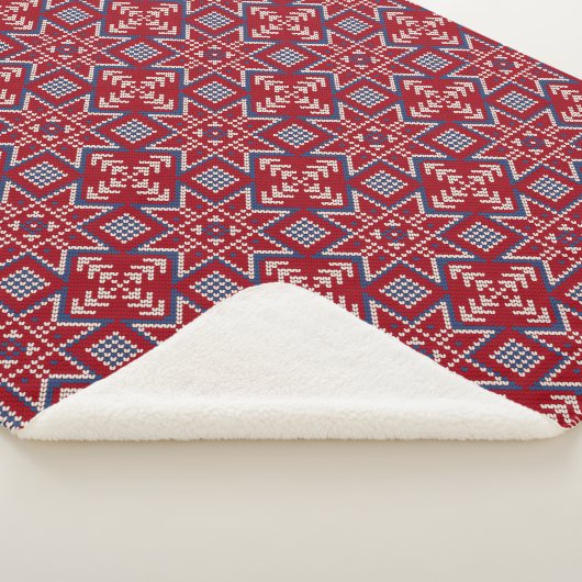 Festive Scandinavian Sweater Pattern Sherpa Deken (3/4)