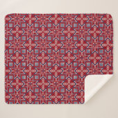 Festive Scandinavian Sweater Pattern Sherpa Deken (Voorkant (horizontaal))