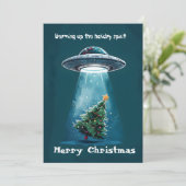 Festive Sci-Fi Christmas Card Feestdagenkaart (Staand voorkant)