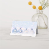 Festive Silver-kerstballen op sneeuw (Achterkant)