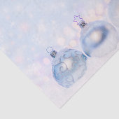 Festive Silver-kerstballen op sneeuw Tissuepapier (Detail)