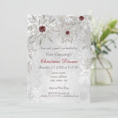 Festive Silver Red Invitation de fête (Debout devant)
