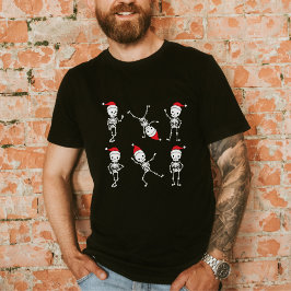 Festive Skeleton Family Christmas Tee  T-shirt