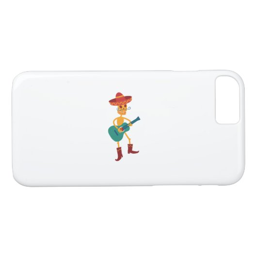 Festive Skeleton Guitar Player Case-Mate iPhone Case (Achterkant (Horizontaal))