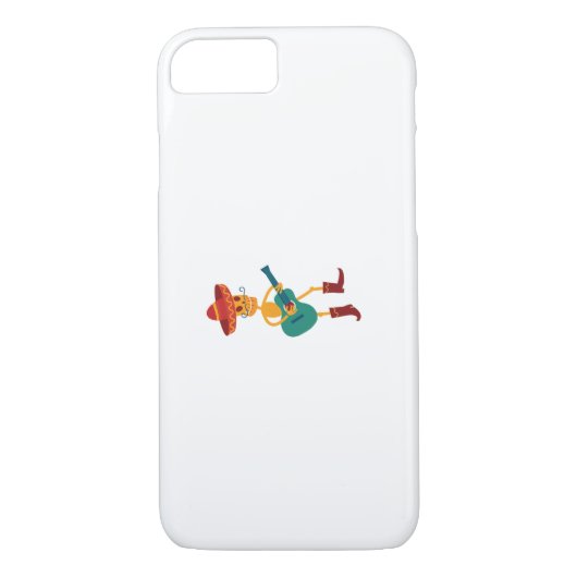 Festive Skeleton Guitar Player Case-Mate iPhone Case (Achterkant)