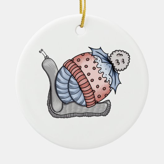 Festive snail keramisch ornament (Voorkant)