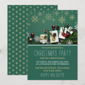 Festive Snowflakes, Invitation de la fête de Noël (Devant / Derrière)