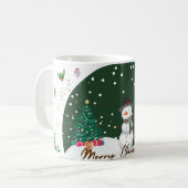"Festive Snowman Christmas Mug - Conception hivern (Devant gauche)