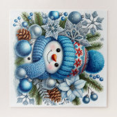 Festive Snowman  Legpuzzel (Horizontaal)