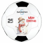 Festive Snowman Monogramme Joyeux Noël (Devant)