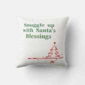 Festive Snowman Surf Coussin des Fêtes (Verso)