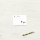 Festive Snowmen Post-it® Notes (Op bureau)