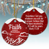 Festive Snowy Motivational Biblical Text ⛪️ 🎄 Keramisch Ornament