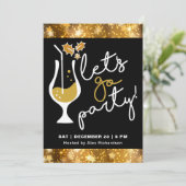 Festive Sparking Gold Fireworks-kerstfeest Kaart (Staand voorkant)