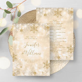 Festive Sparkle Gold Programme de mariage d'hiver