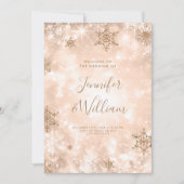Festive Sparkle Rose Gold Programme de mariage d'h (Devant)