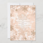 Festive Sparkle Rose Gold Programme de mariage d'h (Dos)