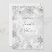 Festive Sparkle Silver Programme de mariage d'hive (Devant)