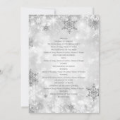 Festive Sparkle Silver Programme de mariage d'hive (Dos)