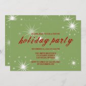 Festive Sparklers Invitation de Fêtes/Fêtes de Noë (Devant / Derrière)