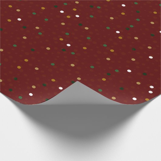 Festive Sparkles Gold, Green and Blauwgroen Patter Cadeaupapier (Hoek)