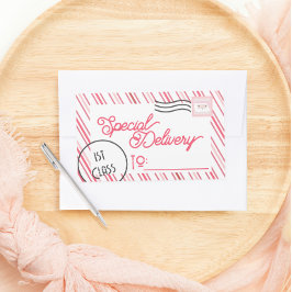 Festive Special Delivery kerstcadeau Rechthoekige Sticker