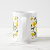 Festive Spring Yellow Daffodils Extra Grote Beker (Achterkant)