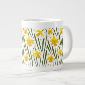 Festive Spring Yellow Daffodils Extra Grote Beker (Voorkant rechts)